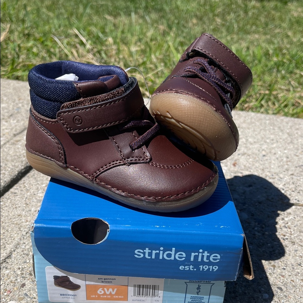 Stride Rite Dark Brown Kids Boots